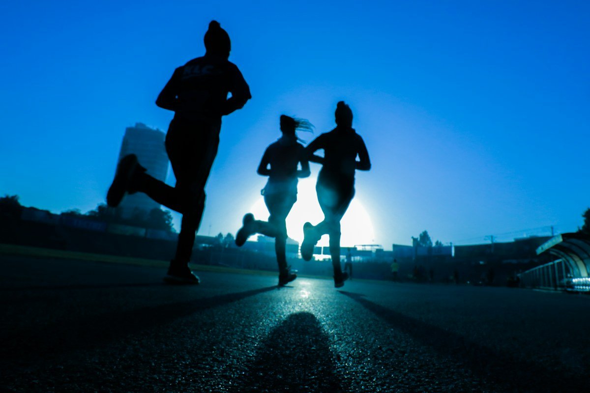Corredor entrenando
